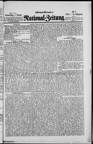 Nationalzeitung vom 05.01.1882