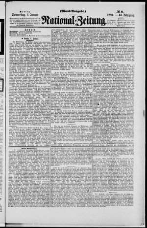Nationalzeitung vom 05.01.1882