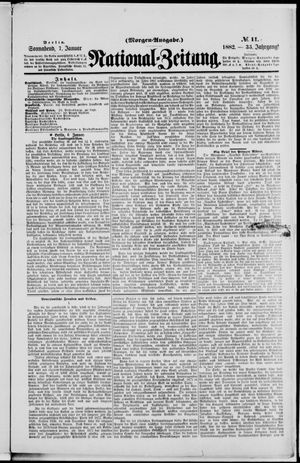 Nationalzeitung vom 07.01.1882