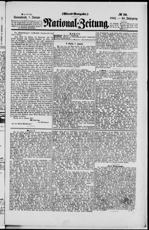 Nationalzeitung vom 07.01.1882