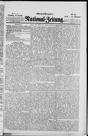 Nationalzeitung vom 10.01.1882