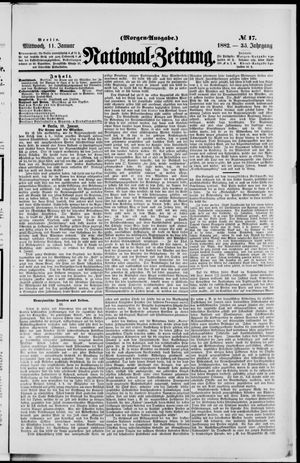 Nationalzeitung vom 11.01.1882