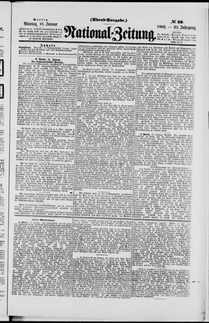 Nationalzeitung on Jan 16, 1882