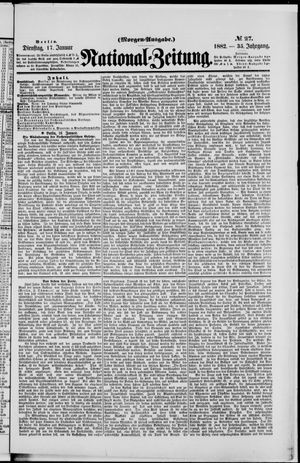 Nationalzeitung vom 17.01.1882