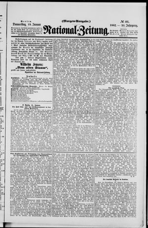 Nationalzeitung vom 19.01.1882