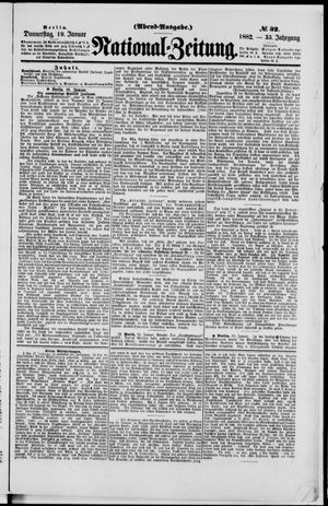 Nationalzeitung vom 19.01.1882
