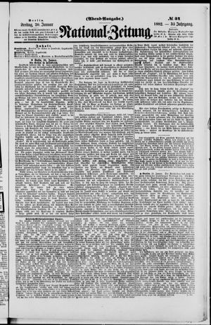 Nationalzeitung vom 20.01.1882