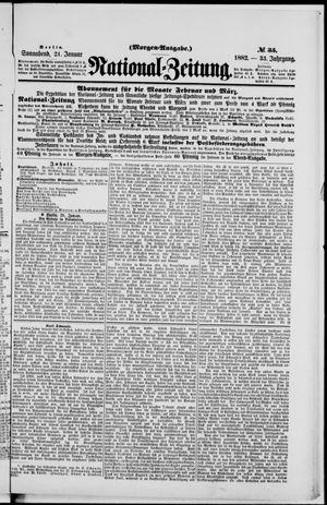 Nationalzeitung vom 21.01.1882