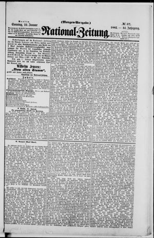 Nationalzeitung vom 22.01.1882