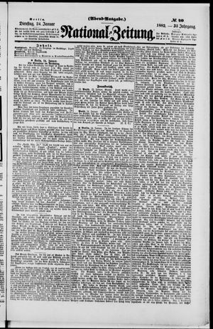 Nationalzeitung vom 24.01.1882