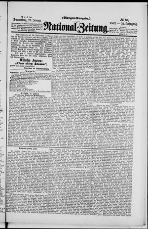 Nationalzeitung vom 26.01.1882