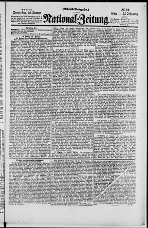 Nationalzeitung on Jan 26, 1882
