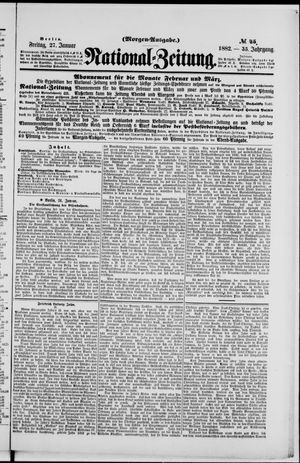 Nationalzeitung vom 27.01.1882