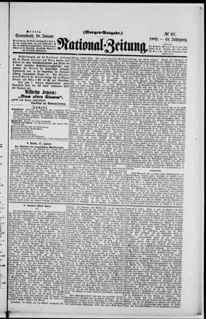 Nationalzeitung vom 28.01.1882
