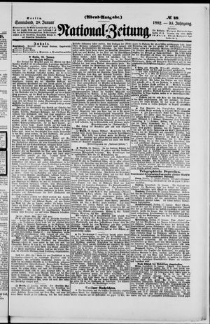 Nationalzeitung on Jan 28, 1882