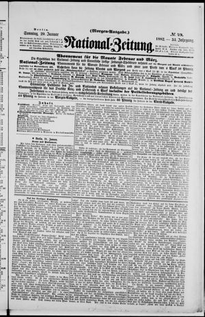 Nationalzeitung vom 29.01.1882