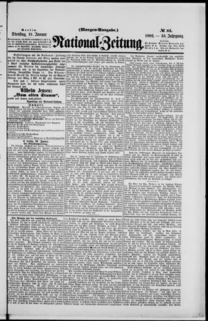 Nationalzeitung on Jan 31, 1882