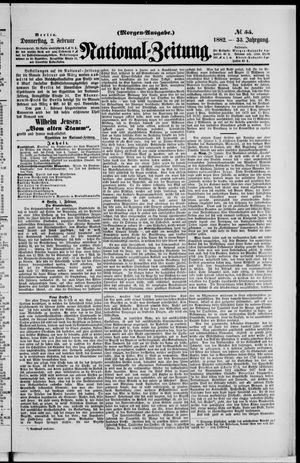 Nationalzeitung vom 02.02.1882