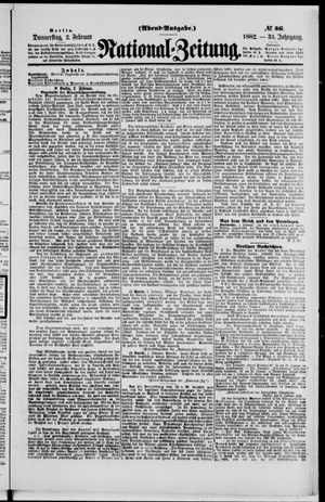 Nationalzeitung vom 02.02.1882