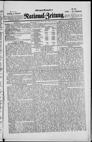 Nationalzeitung on Feb 3, 1882