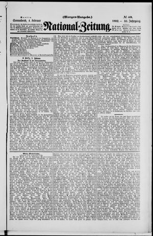 Nationalzeitung vom 04.02.1882