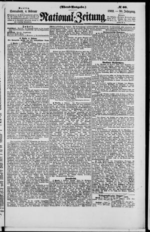 Nationalzeitung on Feb 4, 1882