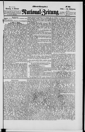 Nationalzeitung vom 06.02.1882