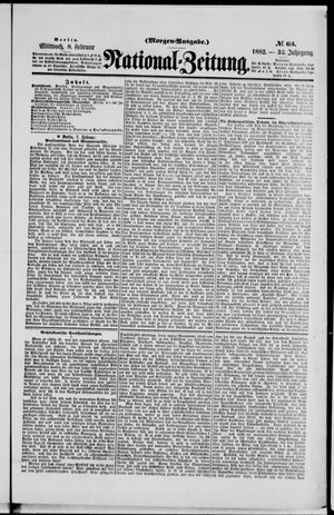 Nationalzeitung on Feb 8, 1882