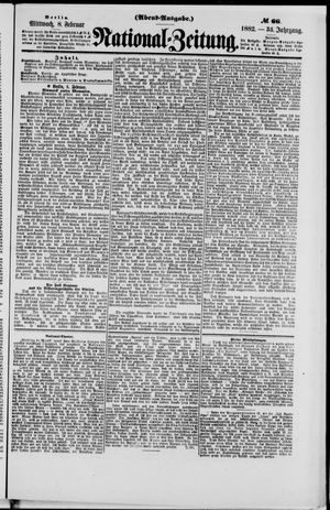 Nationalzeitung vom 08.02.1882