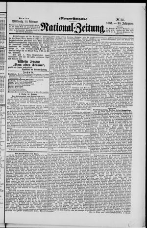 Nationalzeitung vom 15.02.1882