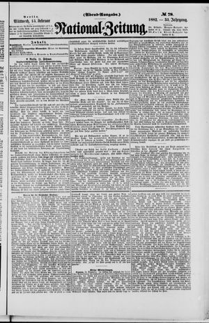 Nationalzeitung vom 15.02.1882