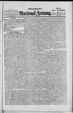 Nationalzeitung on Feb 16, 1882