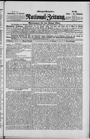 Nationalzeitung vom 18.02.1882