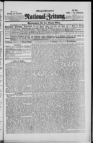 Nationalzeitung vom 24.02.1882