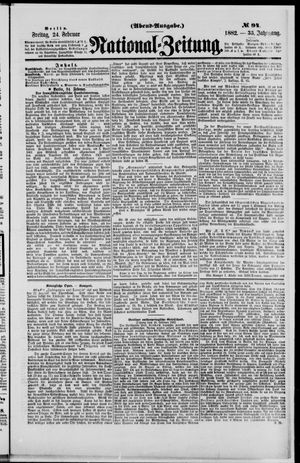 Nationalzeitung vom 24.02.1882