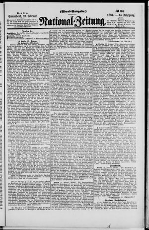 Nationalzeitung vom 25.02.1882