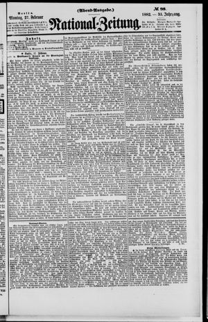 Nationalzeitung vom 27.02.1882