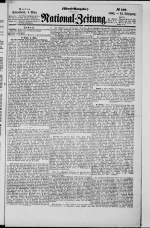 Nationalzeitung vom 04.03.1882