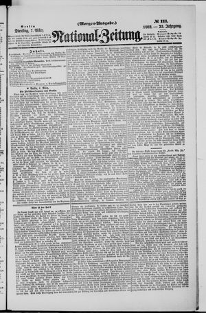 Nationalzeitung vom 07.03.1882