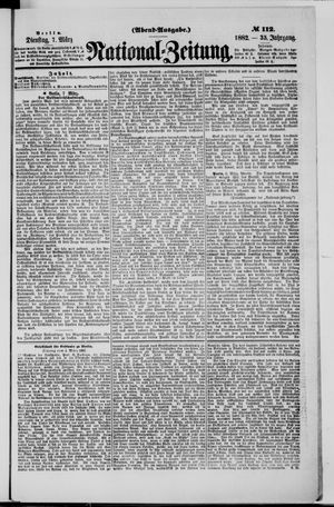 Nationalzeitung vom 07.03.1882