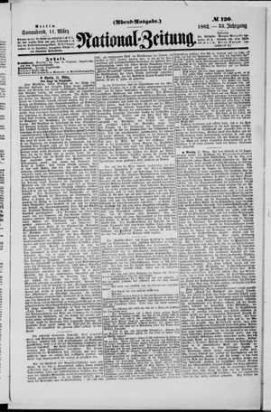 Nationalzeitung vom 11.03.1882