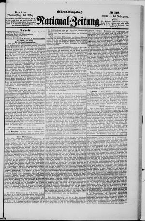 Nationalzeitung vom 16.03.1882