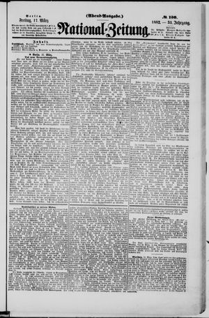 Nationalzeitung vom 17.03.1882