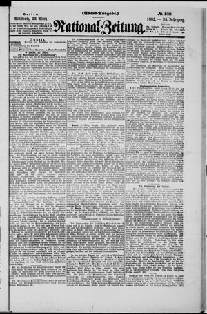 Nationalzeitung vom 22.03.1882