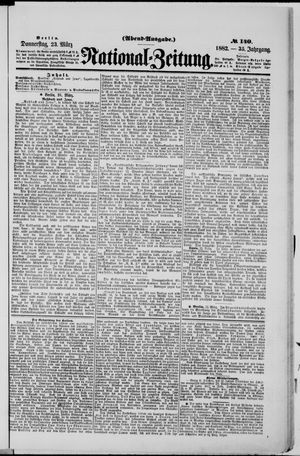 Nationalzeitung vom 23.03.1882