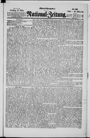 Nationalzeitung on Mar 28, 1882