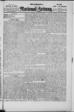 Nationalzeitung vom 29.03.1882