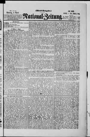 Nationalzeitung vom 03.04.1882