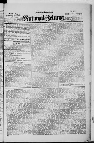 Nationalzeitung vom 16.04.1882