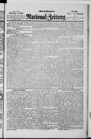 Nationalzeitung vom 19.04.1882